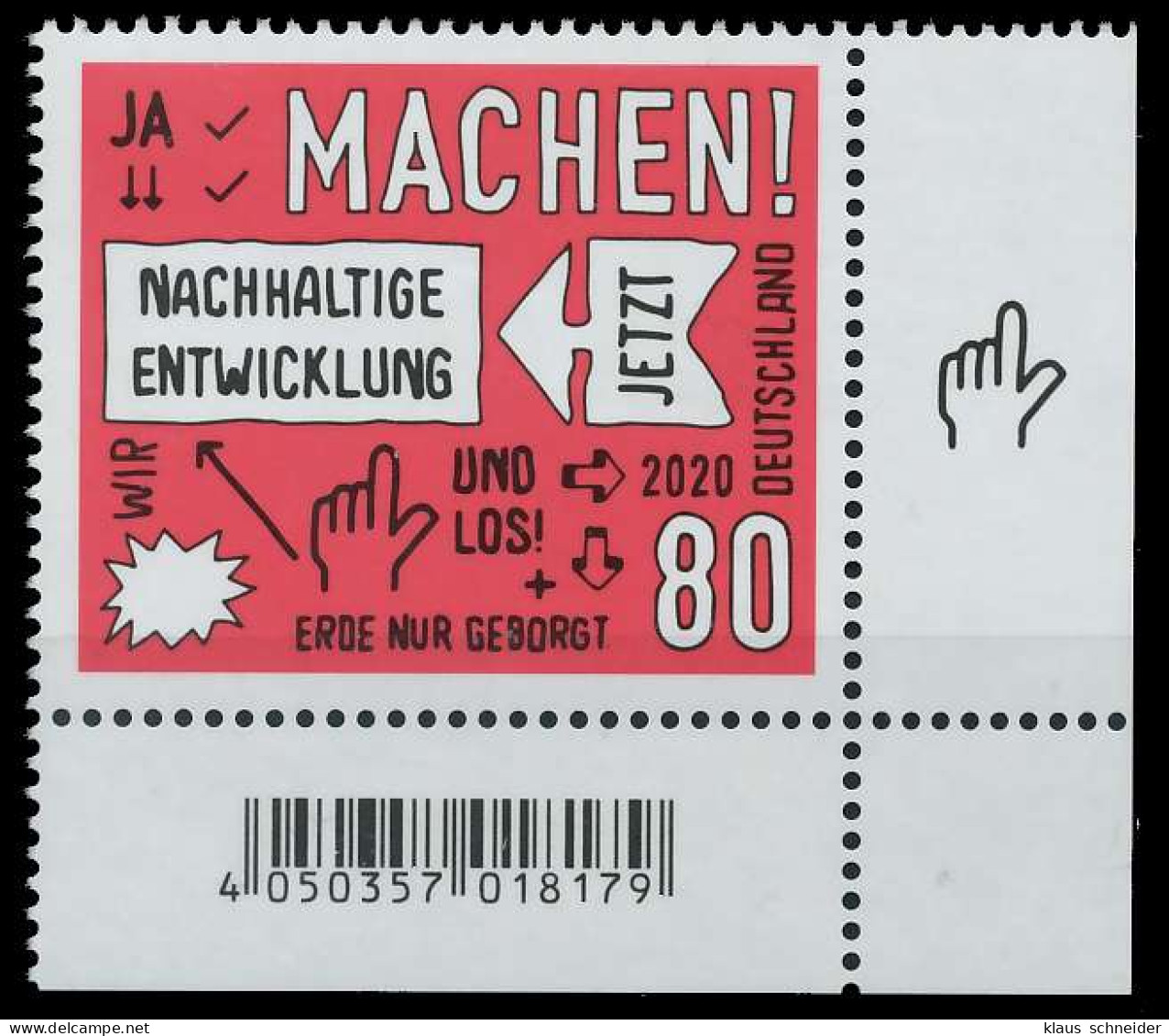 BRD BUND 2020 Nr 3525 Postfrisch ECKE-URE SED2F8E - Unused Stamps