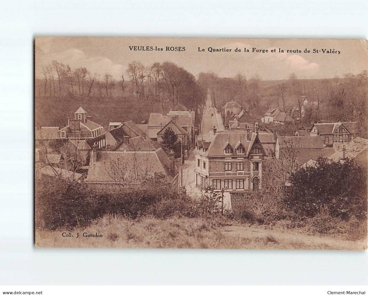 VEULES LES ROSES : Le Quartier De La Forge Et La Route De Saint-Valéry - état - Veules Les Roses