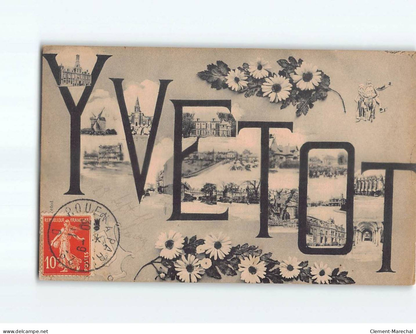 YVETOT : Carte Souvenir - Très Bon état - Yvetot