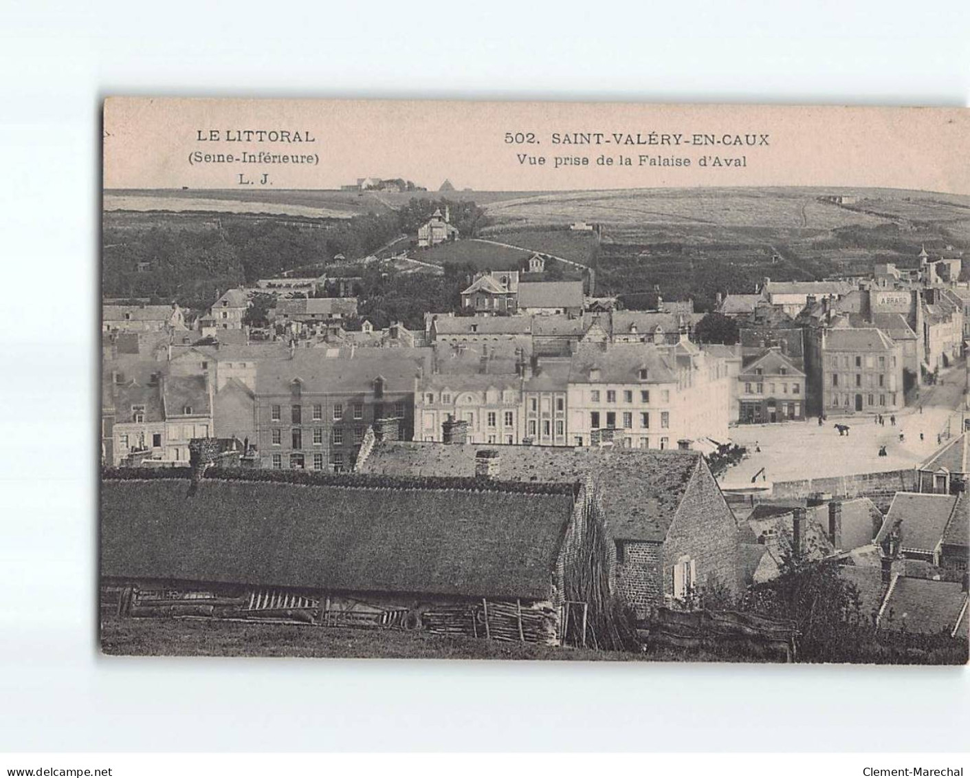 SAINT VALERY : Vue Prise De La Falaise D'Aval - Très Bon état - Saint Valery En Caux