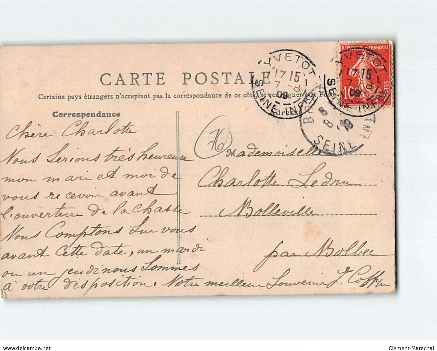 YVETOT : Carte Souvenir - état - Yvetot