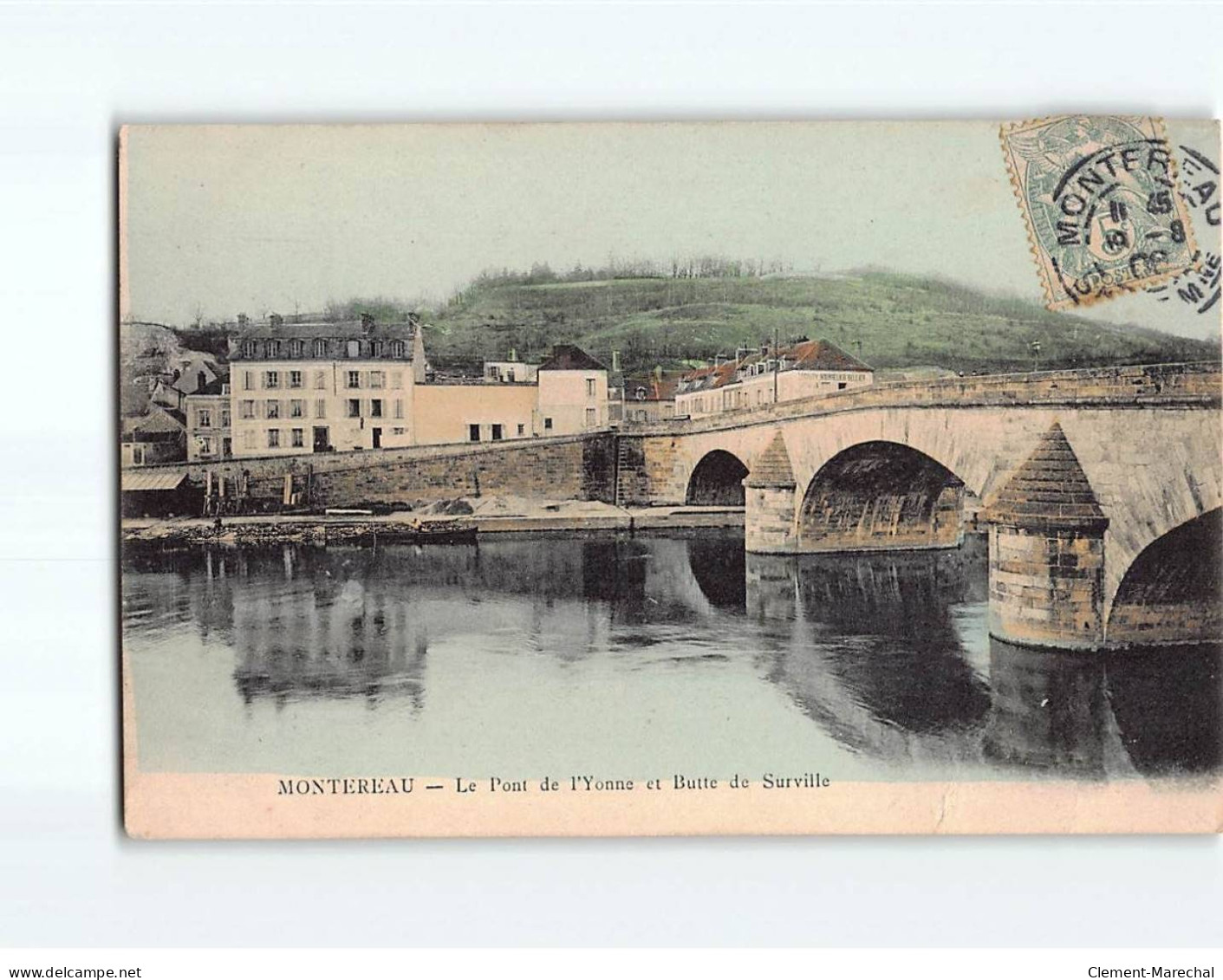 MONTEREAU : Le Pont De L'Yonne Et Butte De Surville - état - Montereau