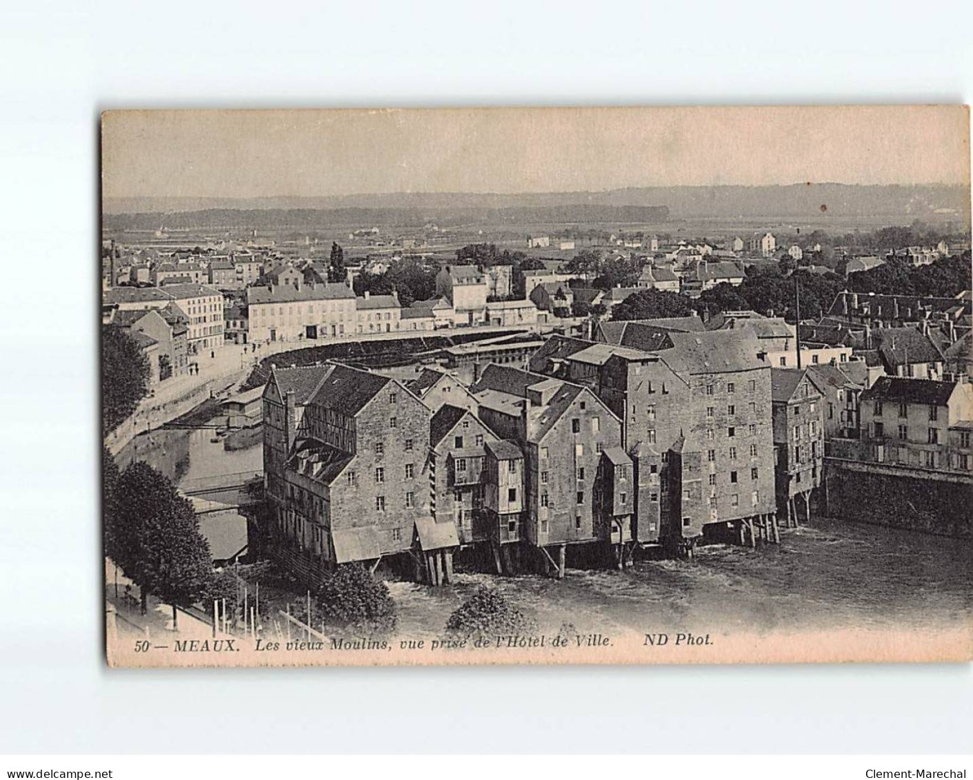 MEAUX : Les Vieux Moulins, Vue Prise De L'Hôtel De Ville - Très Bon état - Meaux