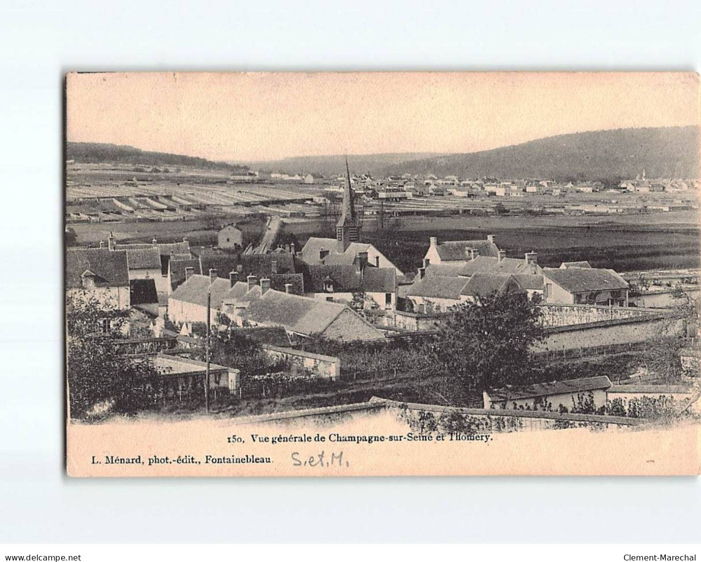 CHAMPAGNE SUR SEINE Et THOMERY : Vue Générale - état - Champagne Sur Seine