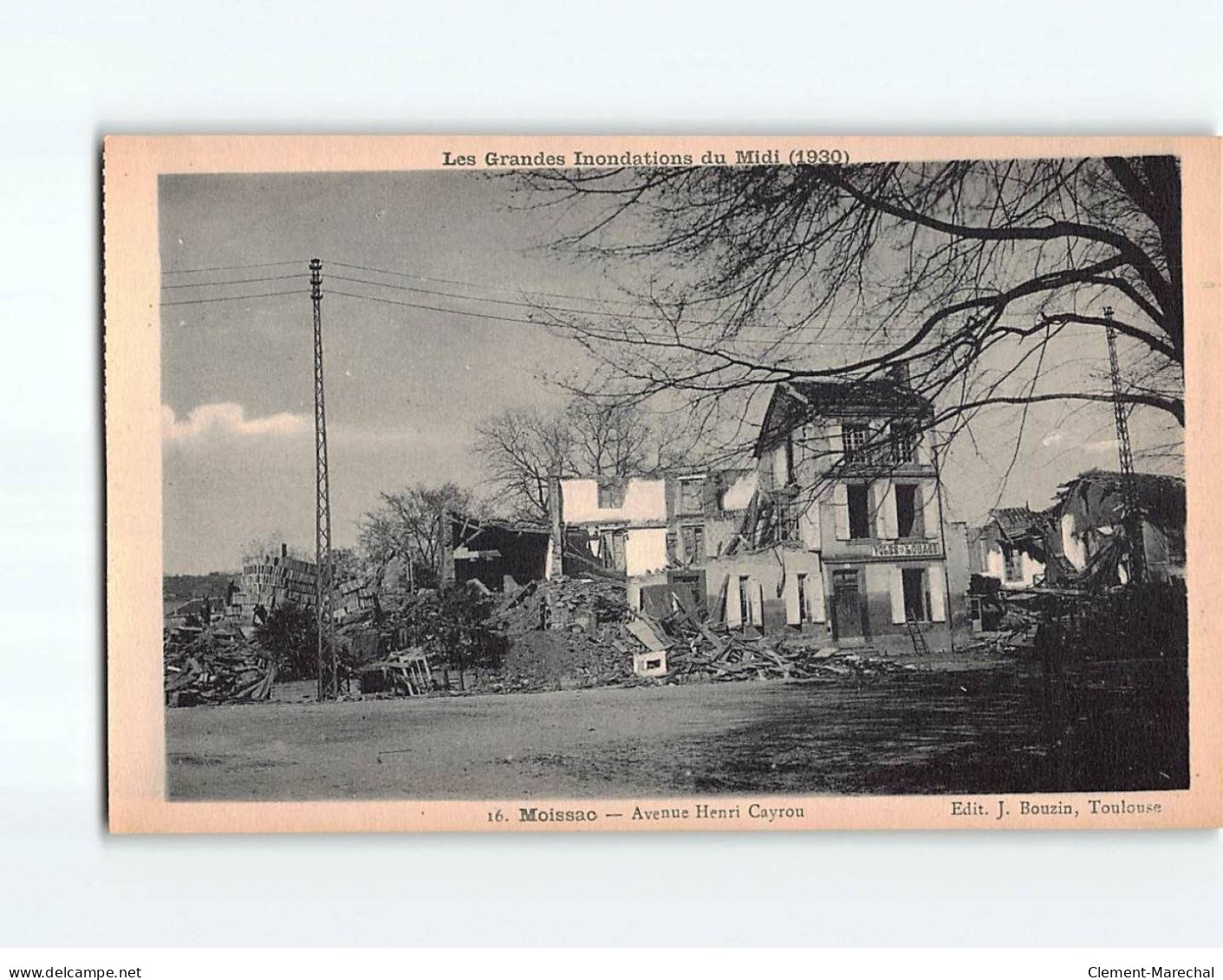 MOISSAC : Avenue Henri Cayrou, Les Grandes Inondations Du Midi, 1930 - Très Bon état - Moissac