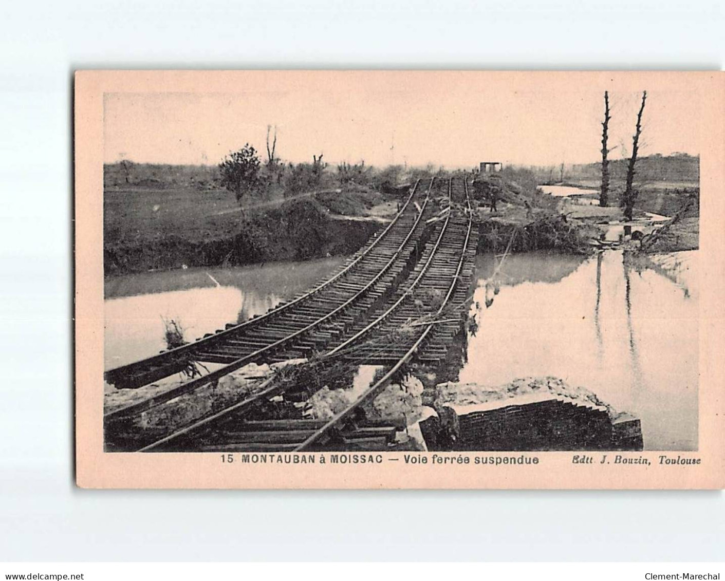 MONTAUBAN à MOISSAC : Voie Ferrée Suspendue, Inondations De 1930 - Très Bon état - Other & Unclassified