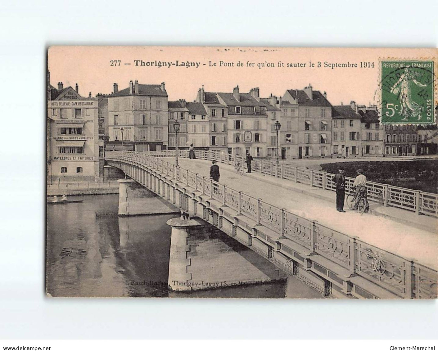 THORIGNY LAGNY : Le Pont De Fer Qu'on Fit Sauter Le 3 Septembre 1914 - état - Lagny Sur Marne
