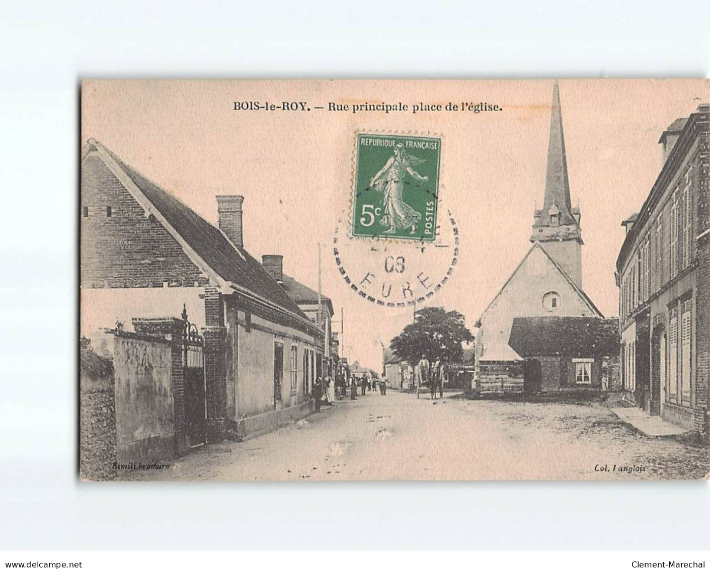 BOIS LE ROY : Rue Principale Place De L'Eglise - état - Bois Le Roi