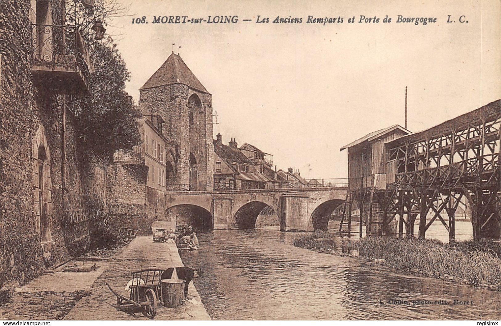 77-MORET SUR LOING-PORTE DE BOURGOGNE-N°T2412-B/0101 - Moret Sur Loing