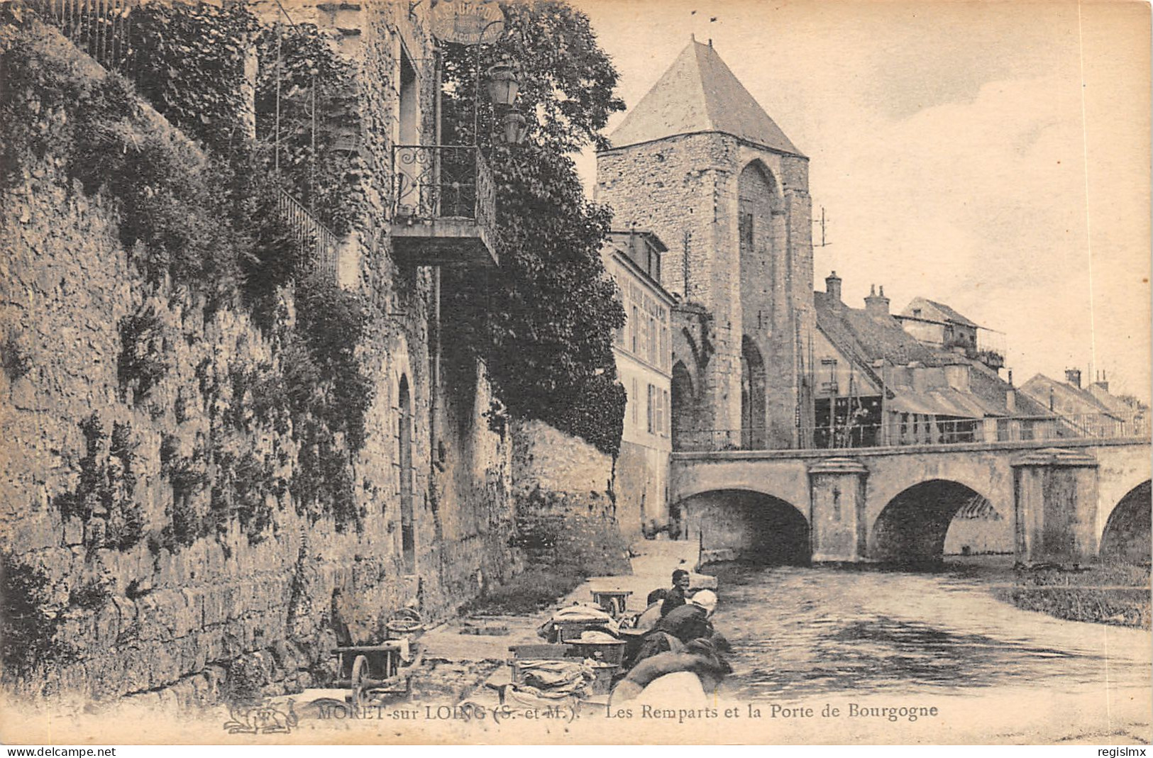 77-MORET SUR LOING-PORTE DE BOURGOGNE-N°T2412-B/0099 - Moret Sur Loing