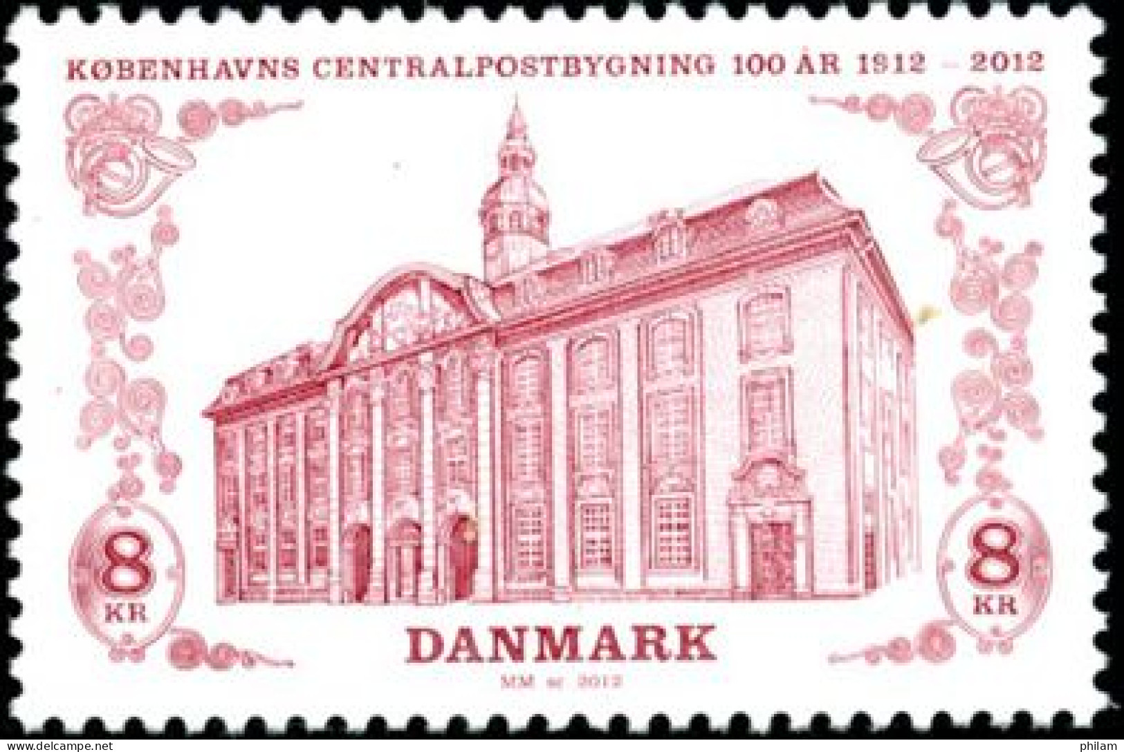 DANEMARK  2012-200ème Anniversaire De La Poste Centrale-1 V. - Neufs