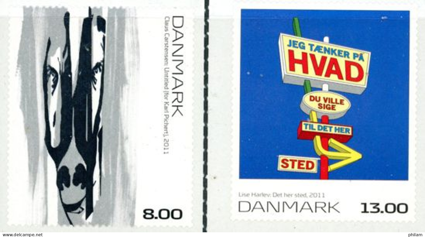 DANEMARK  2011-Art XIV-Carstensen/Lise Harlev-2 V. - Nuevos