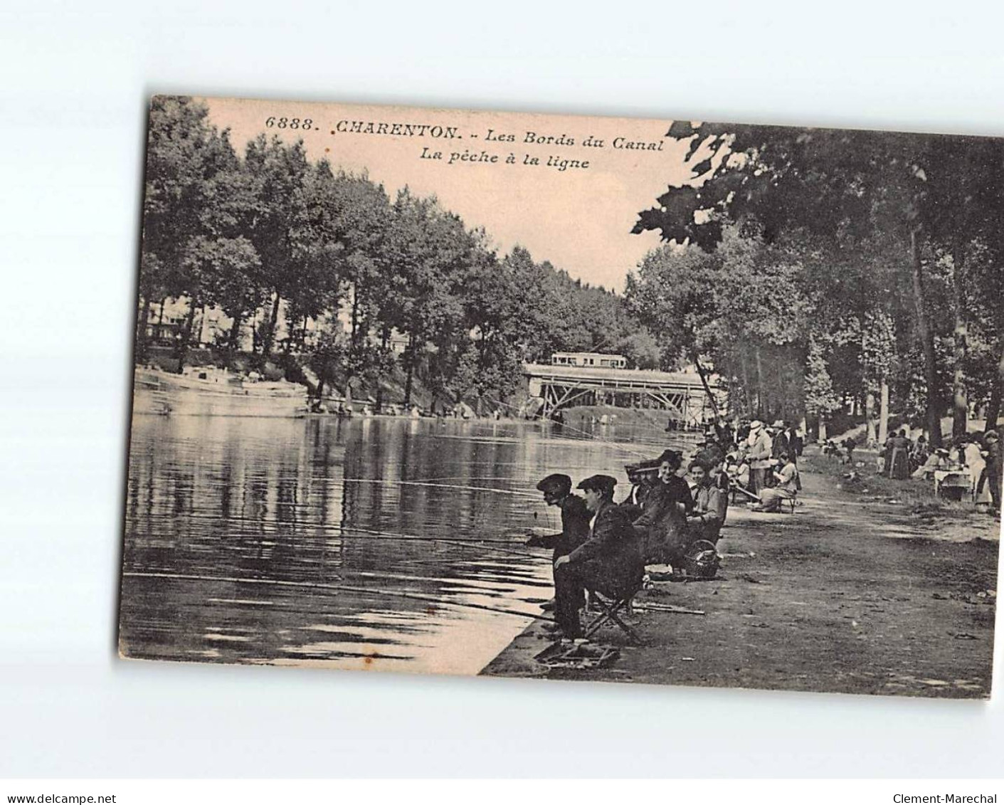 CHARENTON : Les Bords Du Canal, La Pêche à La Ligne - Très Bon état - Other & Unclassified