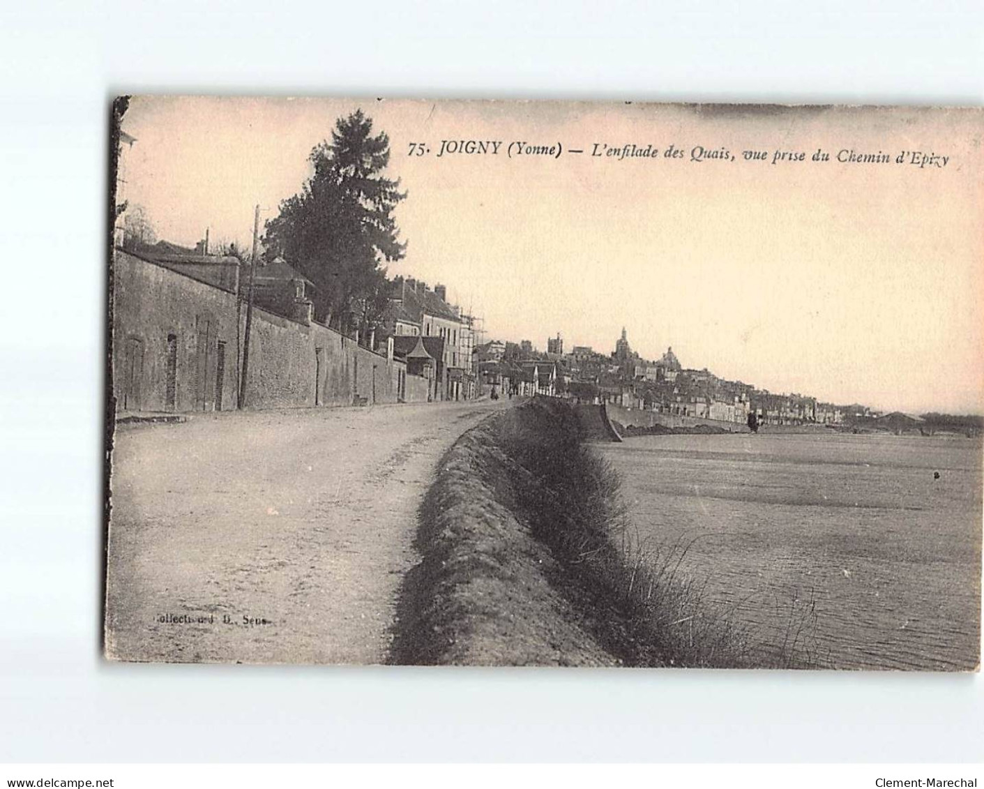 JOIGNY : L'enfilade Des Quais, Vue Prise Du Chemin D'Epizy - état - Joigny
