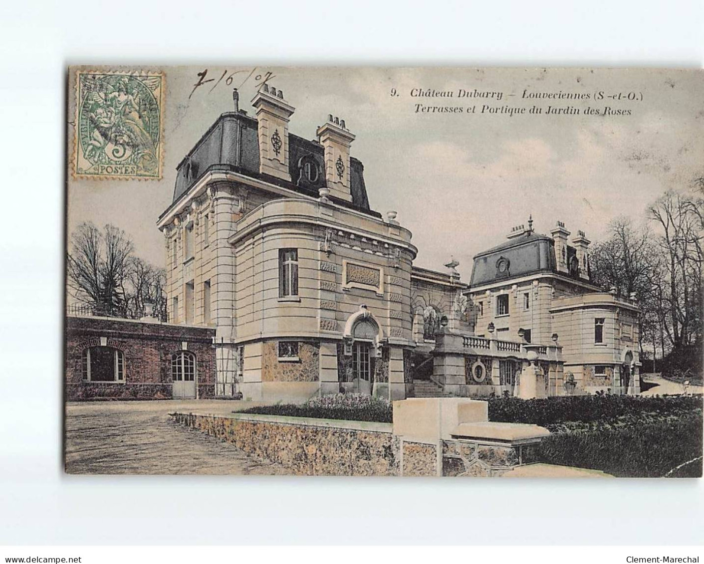 LOUVECIENNES : Château Dubarry, Terrasses Et Portique Du Jardin Des Roses - état - Louveciennes