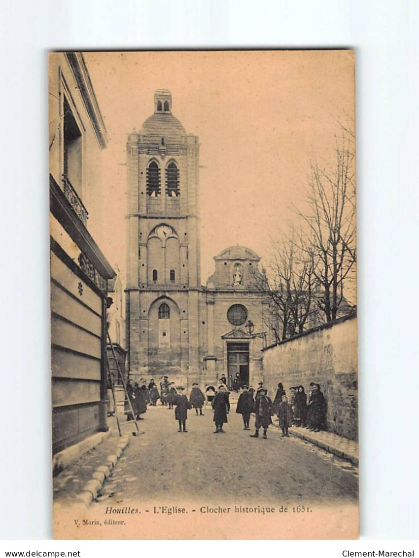 HOUILLES : L'Eglise, Clocher Historique - état - Houilles