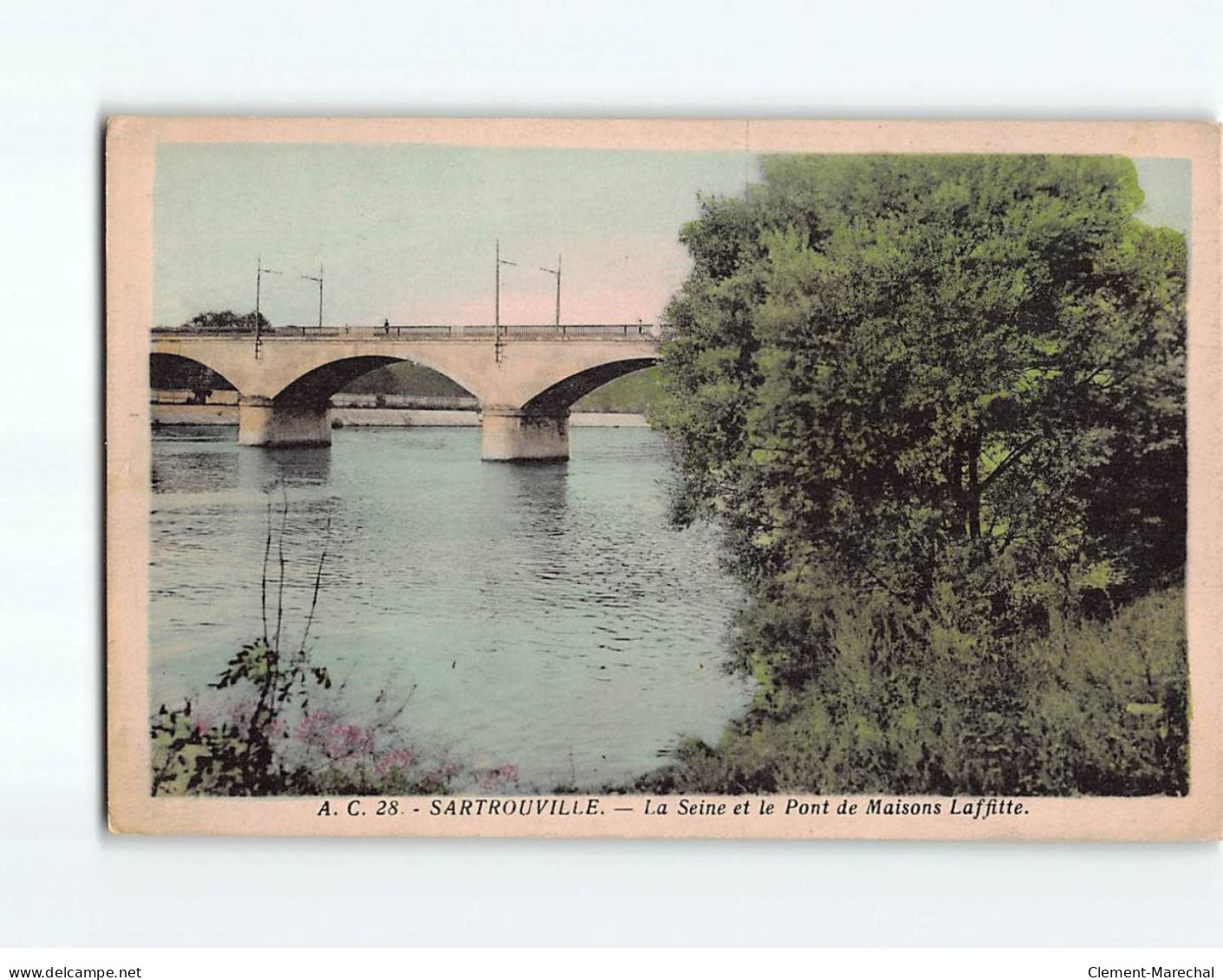 SARTROUVILLE : La Seine Et Le Pont De Maisons Laffitte - Très Bon état - Sartrouville