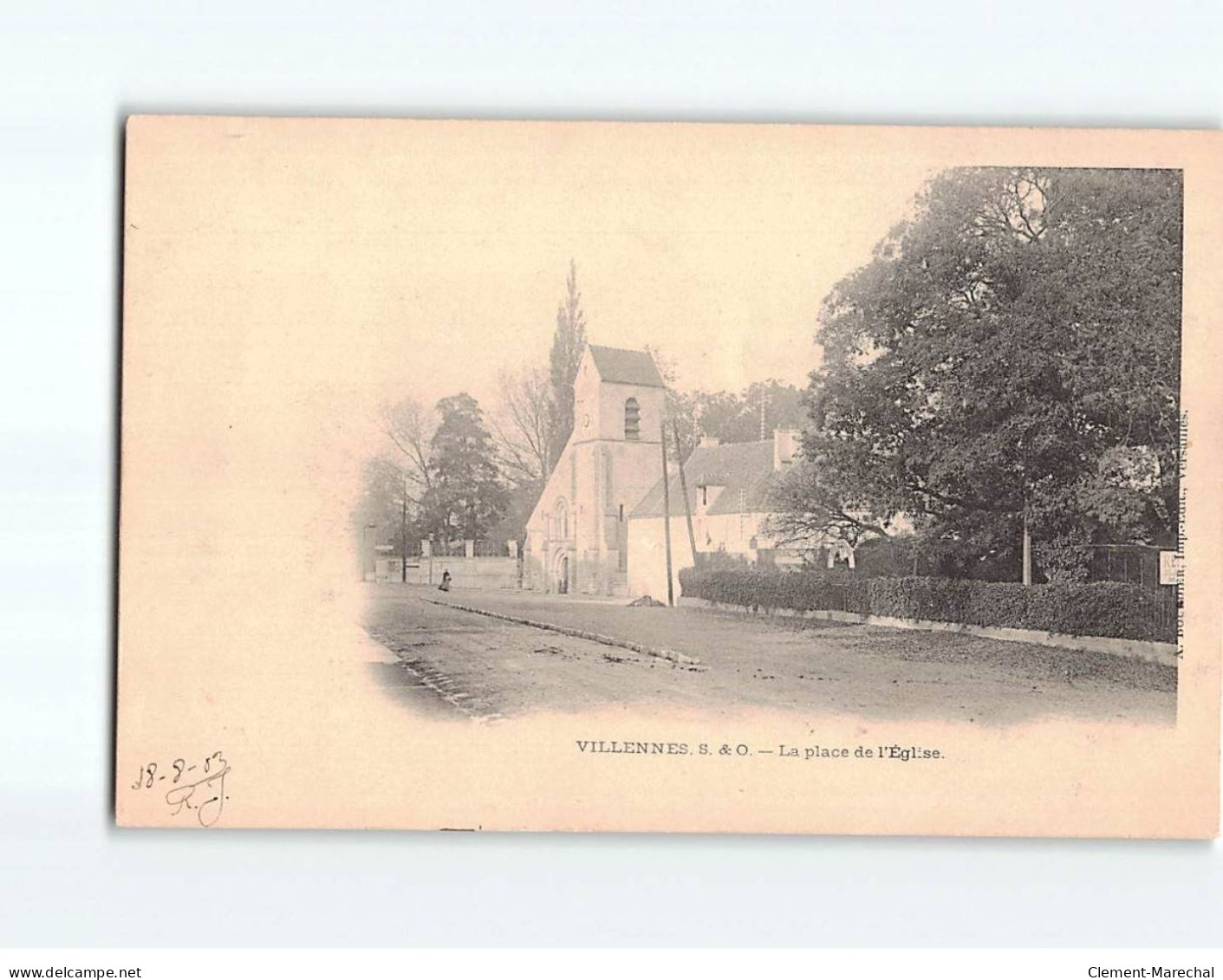 VILLENNES SUR SEINE : La Place De L'Eglise - Très Bon état - Villennes-sur-Seine