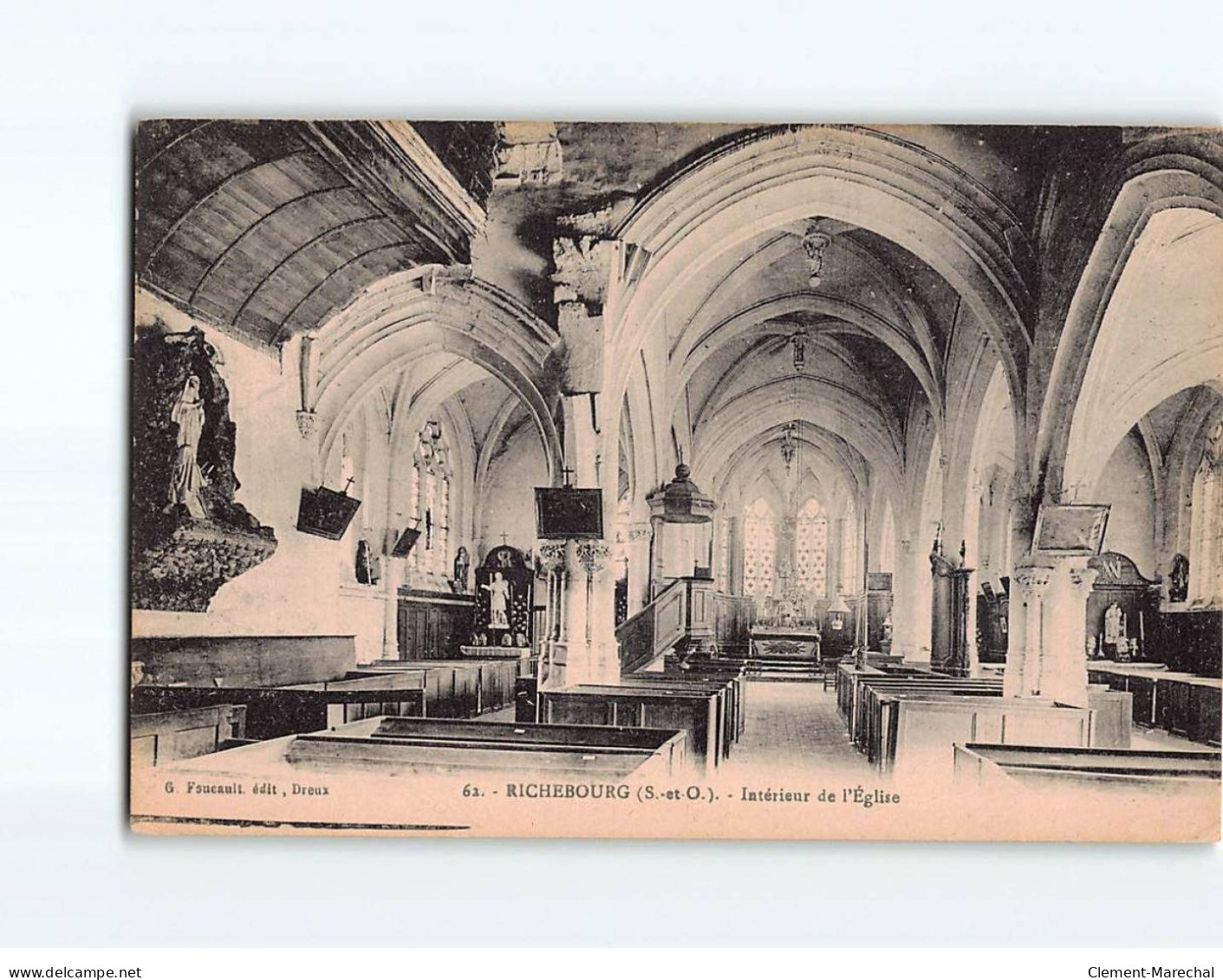 RICHEBOURG : Intérieur De L'Eglise - Très Bon état - Other & Unclassified