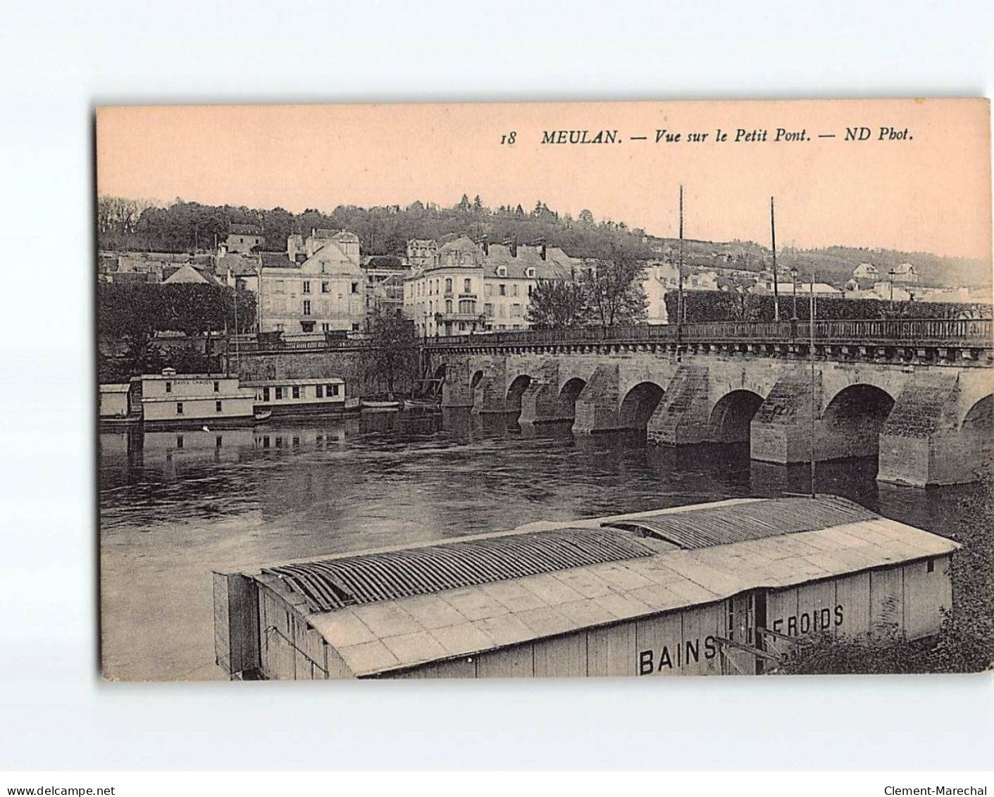 MEULAN : Vue Sur Le Petit Pont - état - Meulan