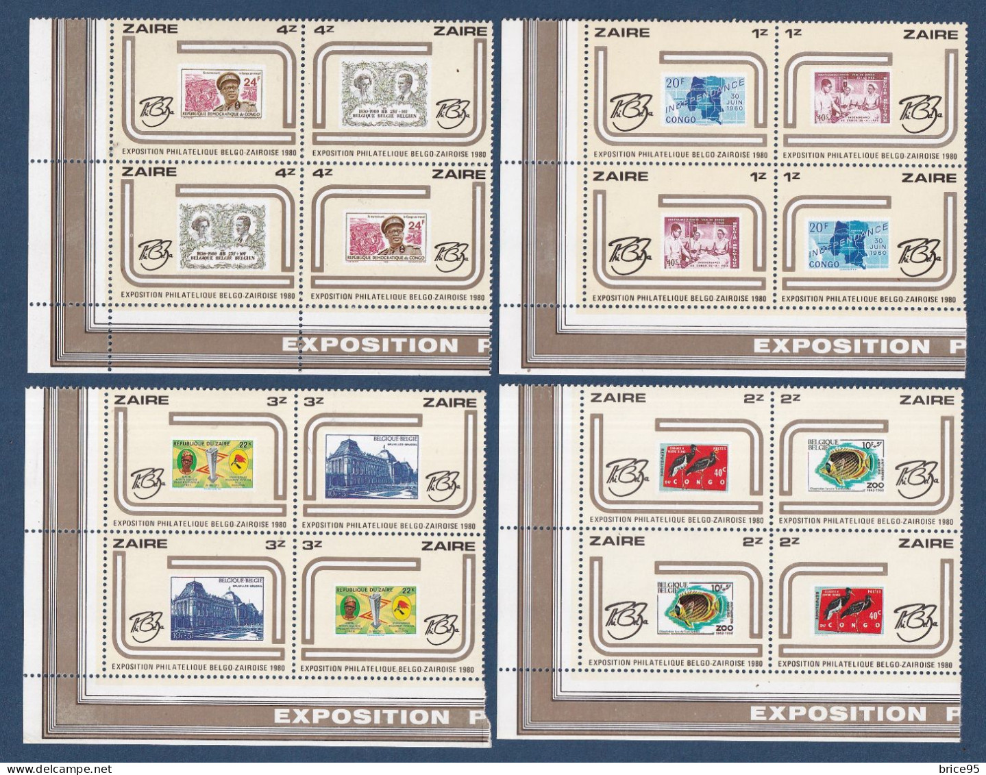 Zaïre - YT N° 1008 à 1015 ** - Neuf Sans Charnière - 1980 - Unused Stamps