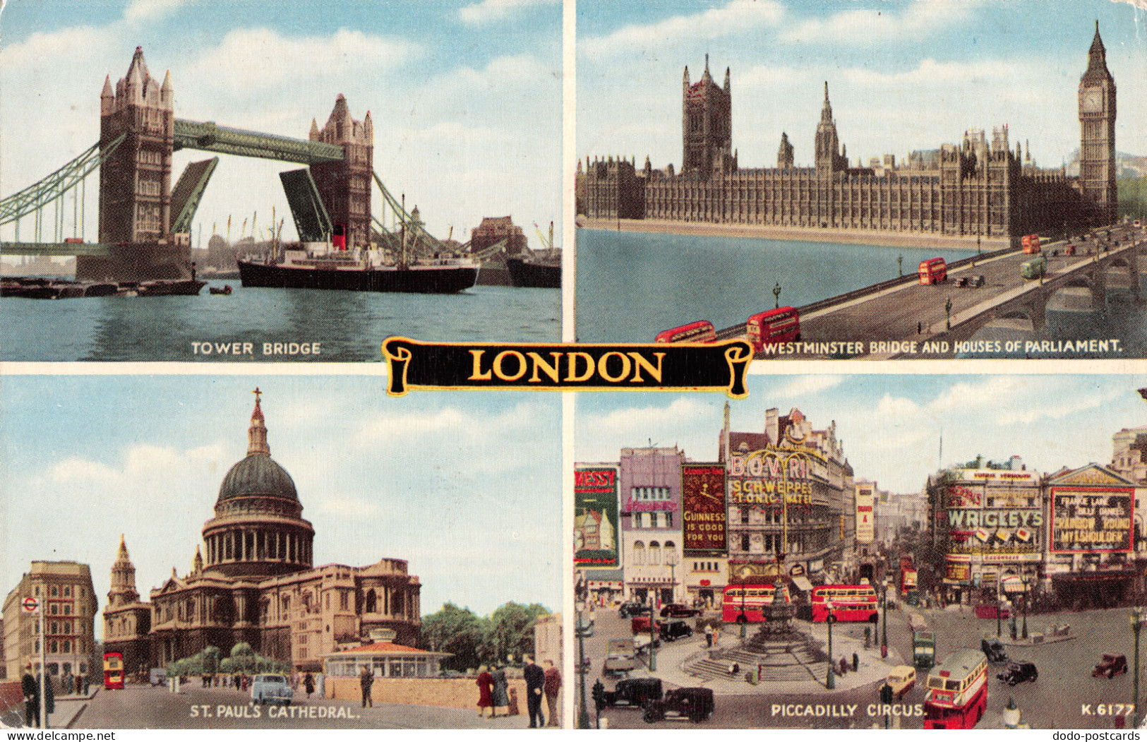 R297340 London. K. 6177. Valesque. Valentines. 1955. Multi View - Andere & Zonder Classificatie