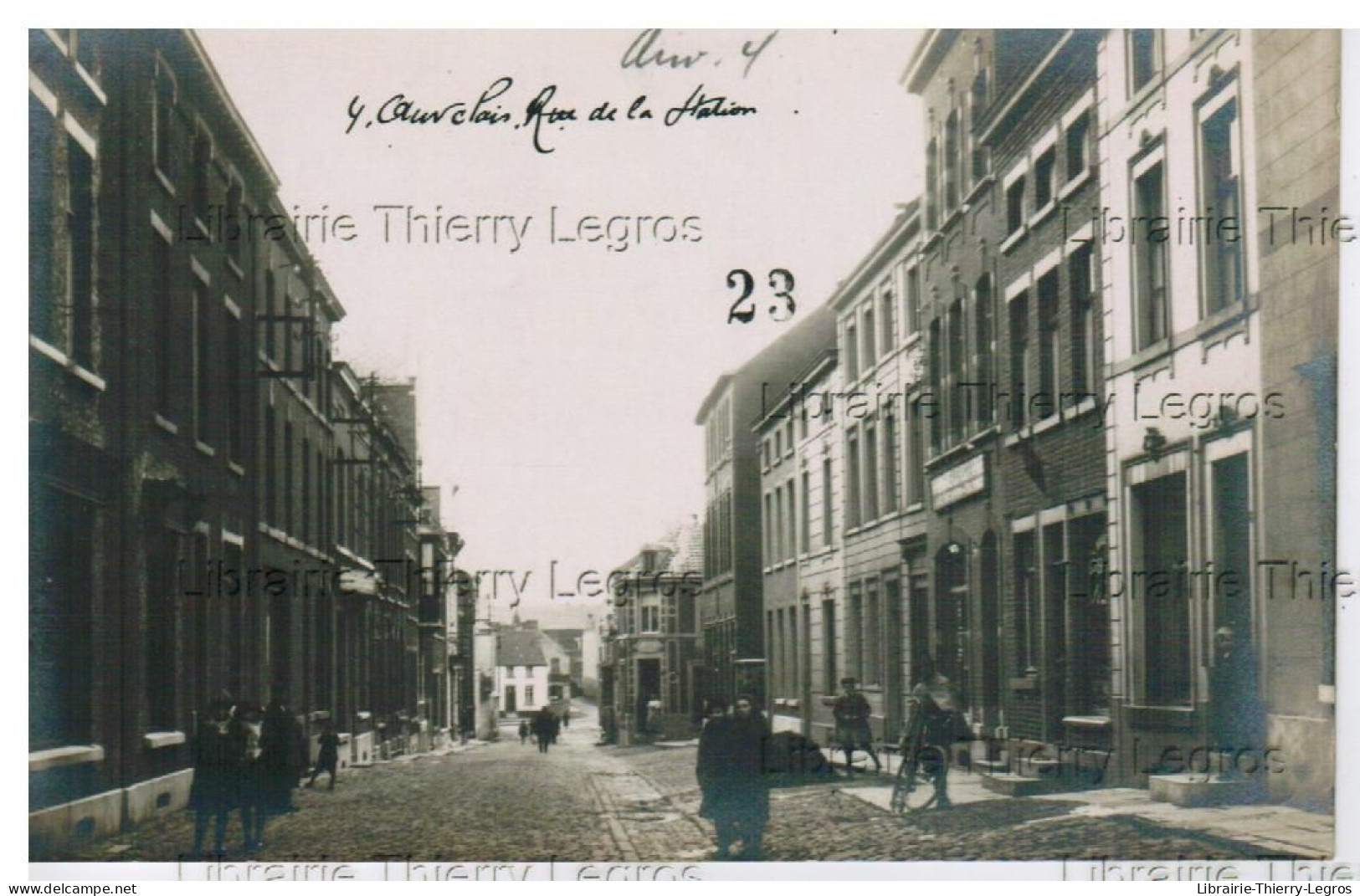 Carte Photo Sambreville Auvelais Rue De La Station    CPA - Sambreville