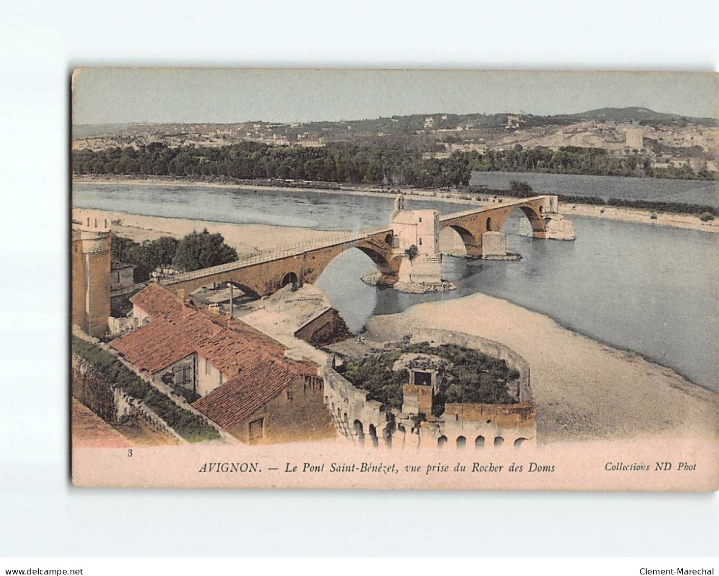 AVIGNON : Le Pont Saint-Bénézet, Vue Prise Du Rocher Des Doms - Très Bon état - Avignon (Palais & Pont)