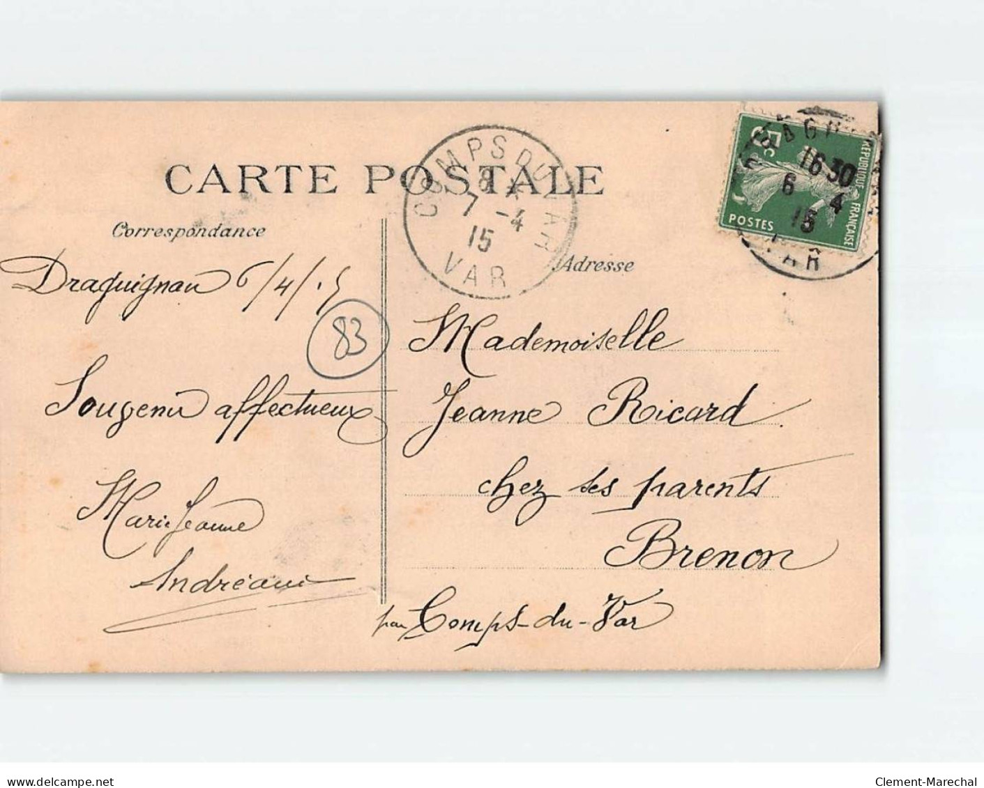 DRAGUIGNAN : Carte Souvenir - état - Draguignan