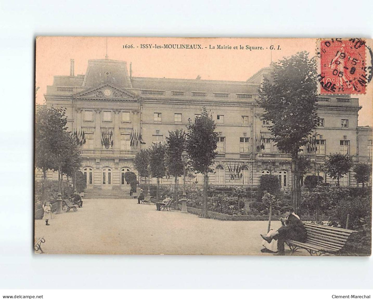 ISSY LES MOULINEAUX : La Mairie Et Le Square - état - Issy Les Moulineaux