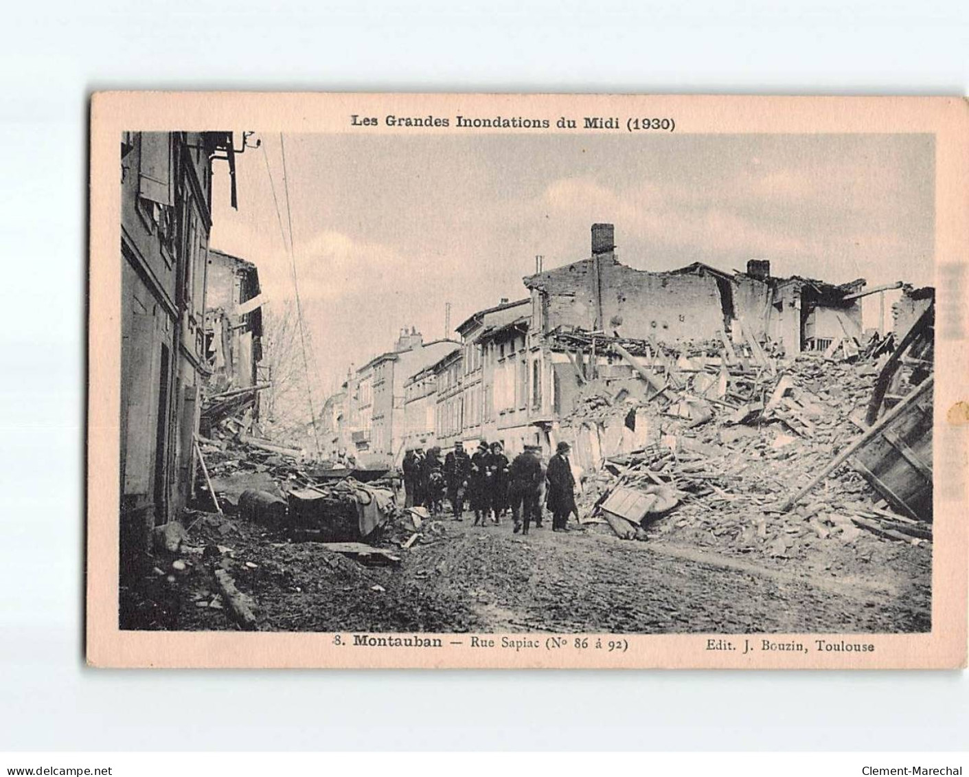 MONTAUBAN : Inondations Du Midi 1930, Rue Sapiac - Très Bon état - Montauban