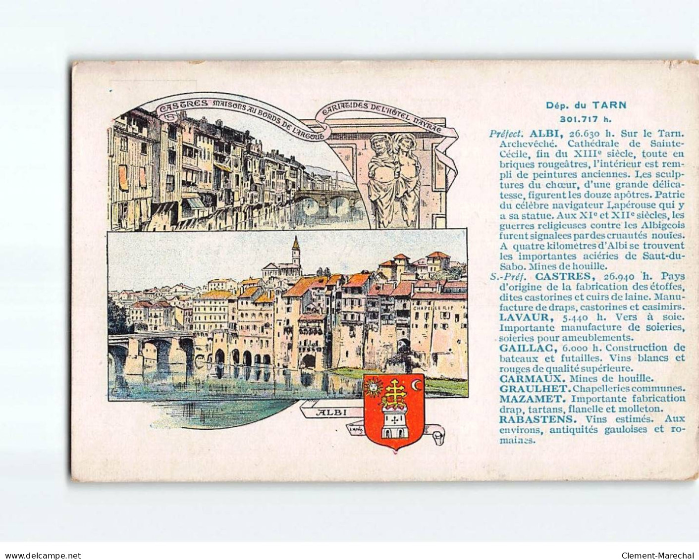 ALBI : Carte Souvenir - état - Albi