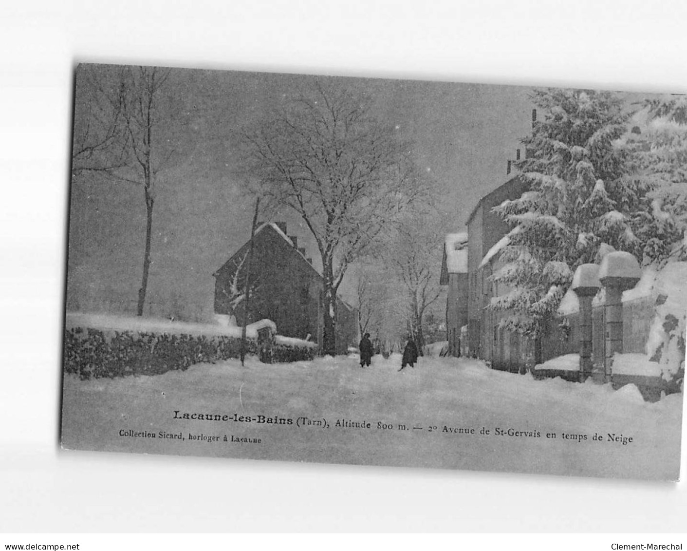 LACAUNE LES BAINS : Avenue De Saint-Gervais En Temps De Neige - Très Bon état - Altri & Non Classificati