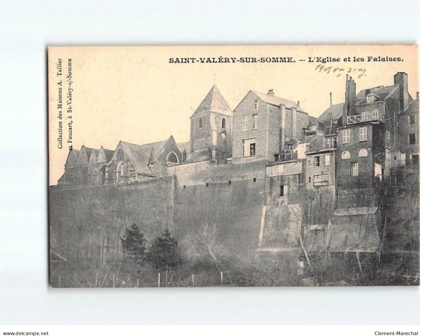 SAINT VALERY SUR SOMME : L'Eglise Et Les Falaises - Très Bon état - Saint Valery Sur Somme