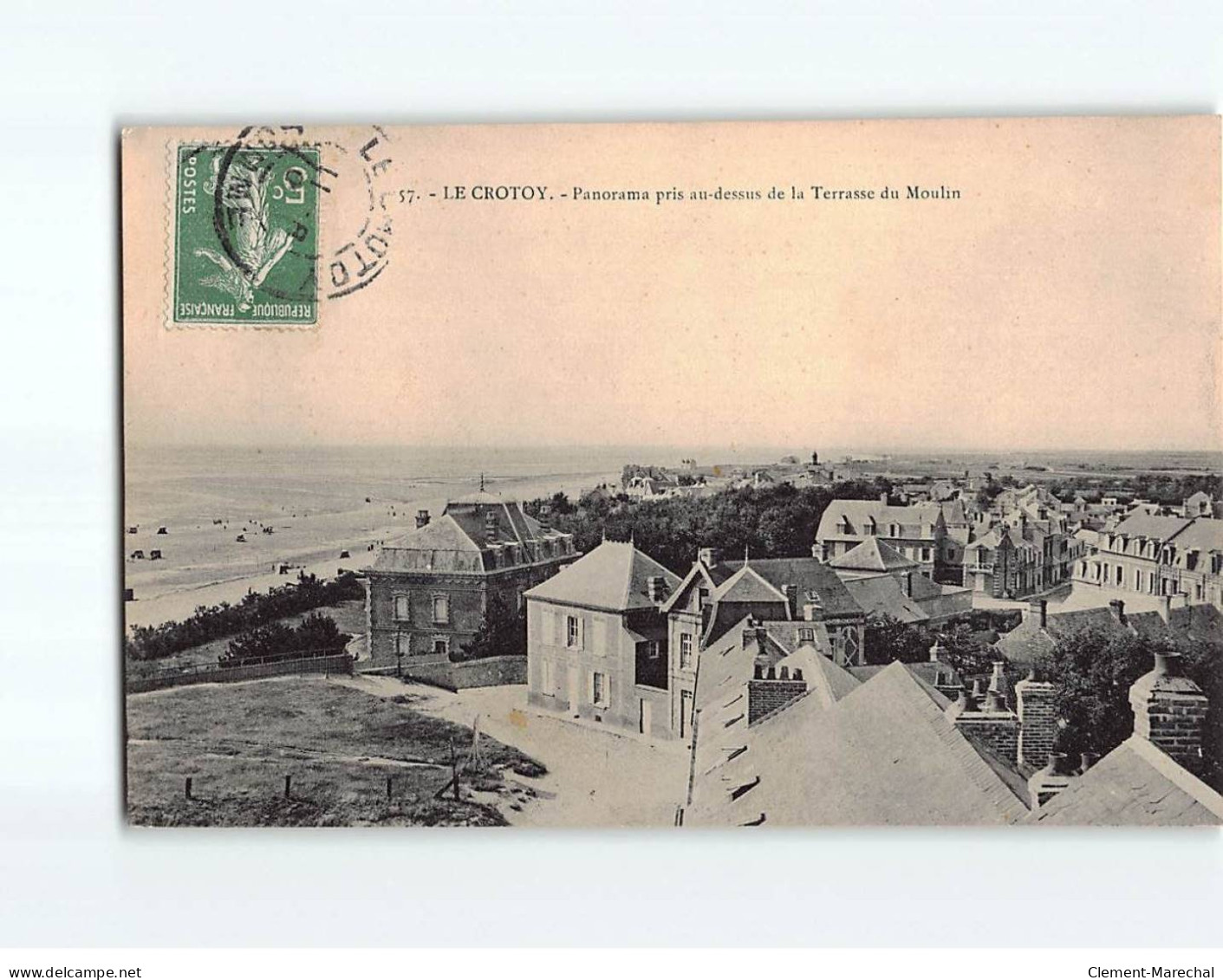 LE CROTOY : Panorama Pris Au-dessus De La Terrasse Du Moulin - Très Bon état - Le Crotoy