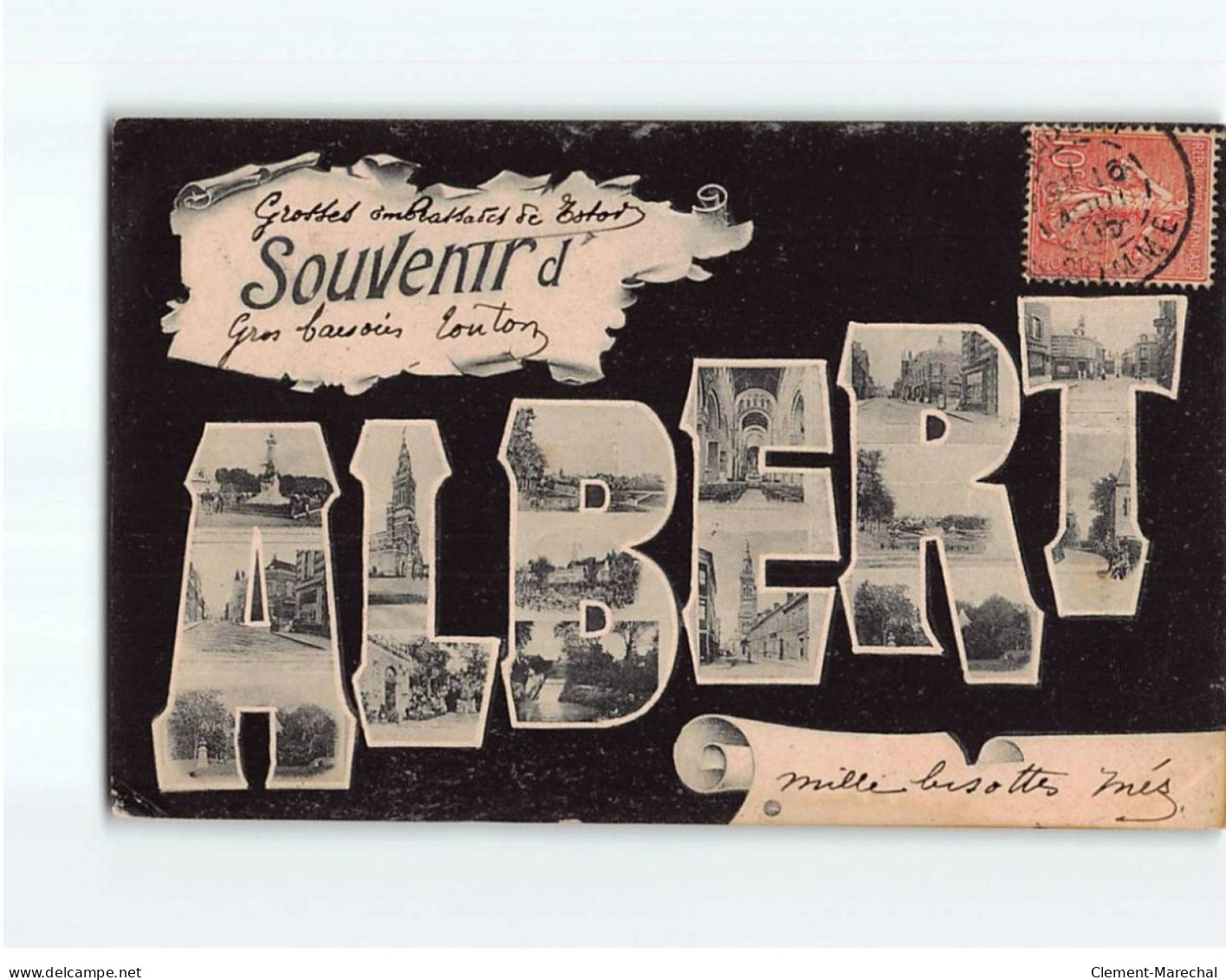 ALBERT : Carte Souvenir - état - Albert