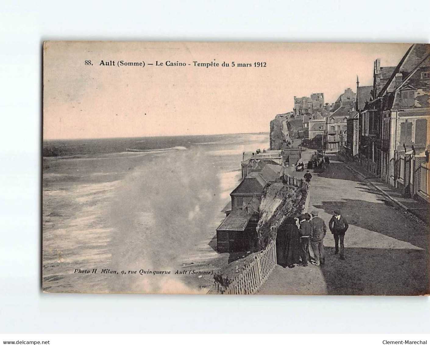 AULT : Le Casino, Tempête Du 5 Mars 1912 - état - Ault