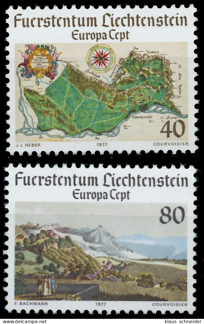 LIECHTENSTEIN 1977 Nr 667-668 Postfrisch S1774FE - Unused Stamps