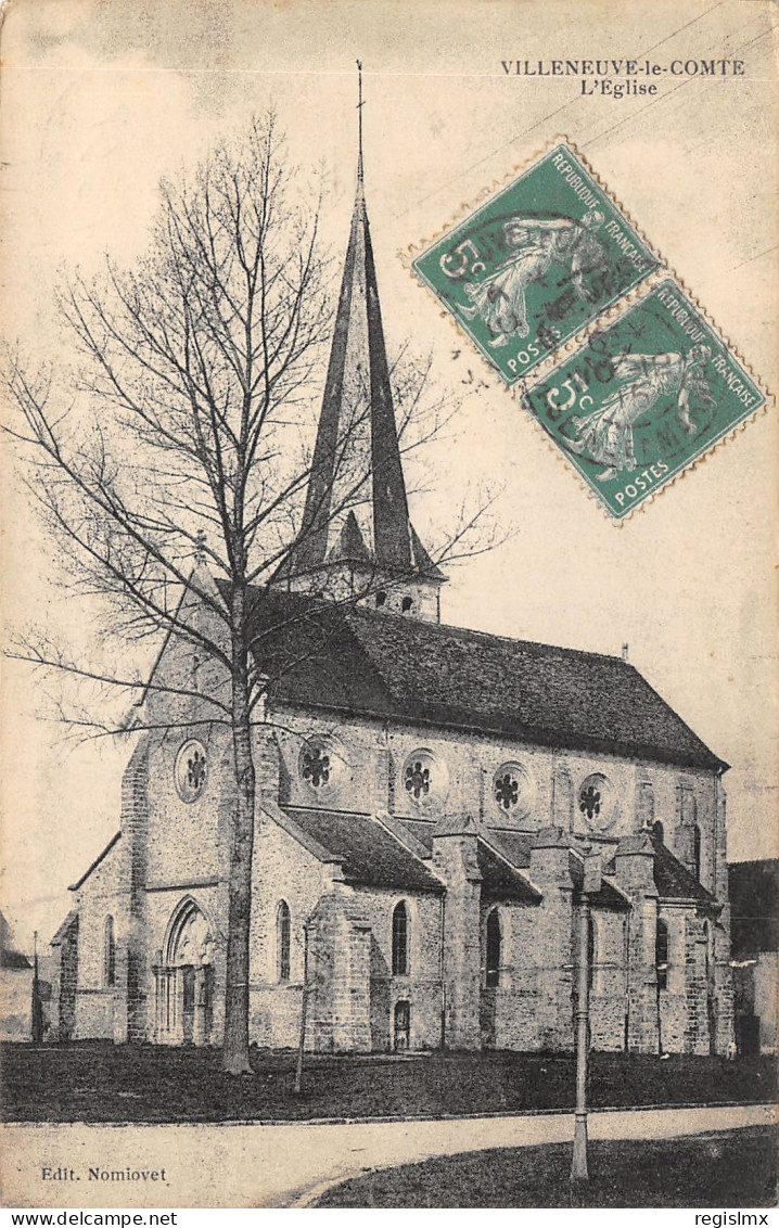 77-VILLENEUVE LE COMTE-L EGLISE-N°T2412-G/0183 - Other & Unclassified