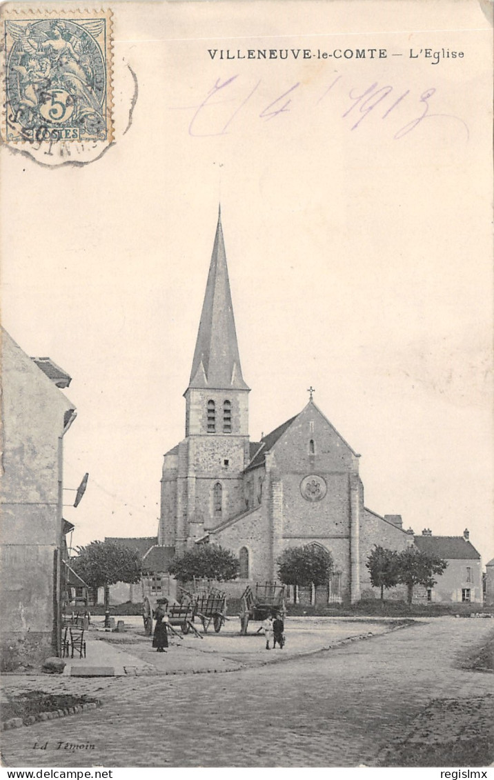 77-VILLENEUVE LE COMTE-L EGLISE-N°T2412-G/0173 - Other & Unclassified