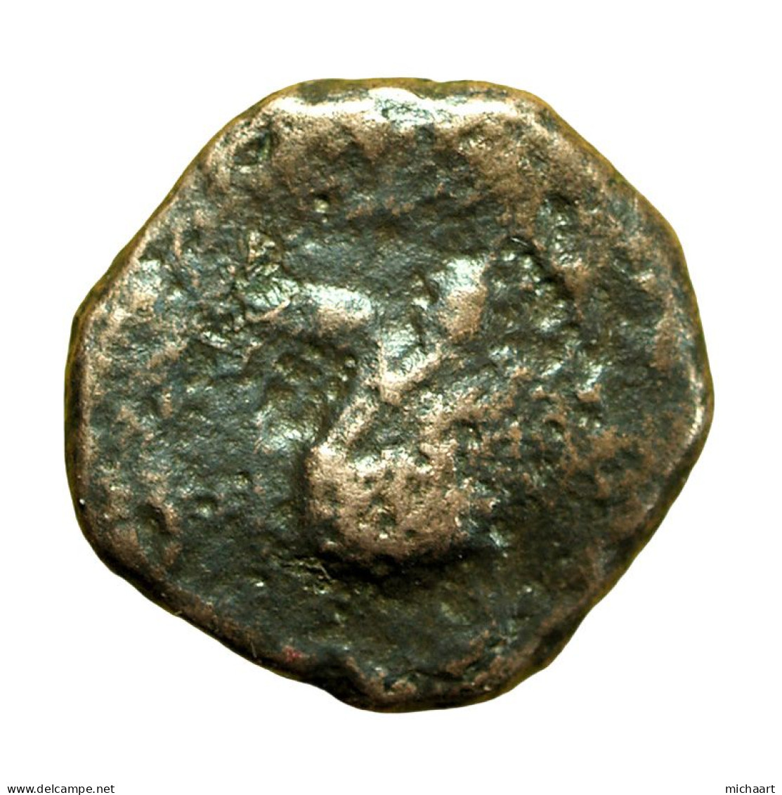 Ancient Greek Coin Uncertain Sicily? AE12mm Athena / Swan? 04120 - Griechische Münzen
