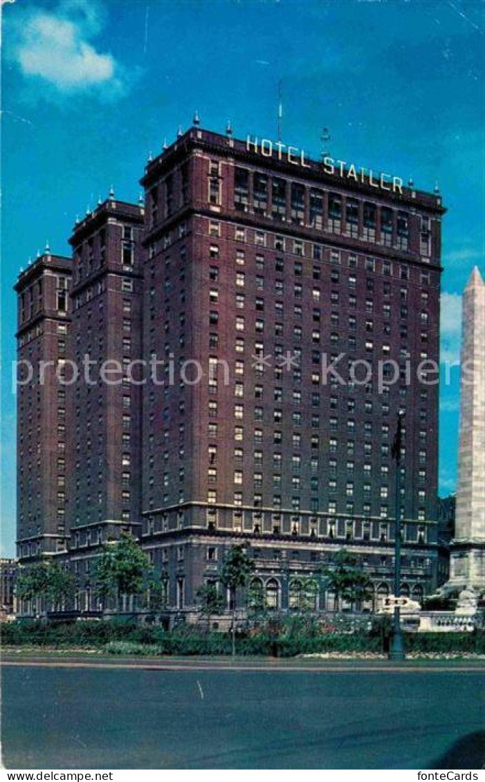 72662907 Buffalo_New_York Statlr Hotel And McKinley Monument At Niagara Circle - Sonstige & Ohne Zuordnung