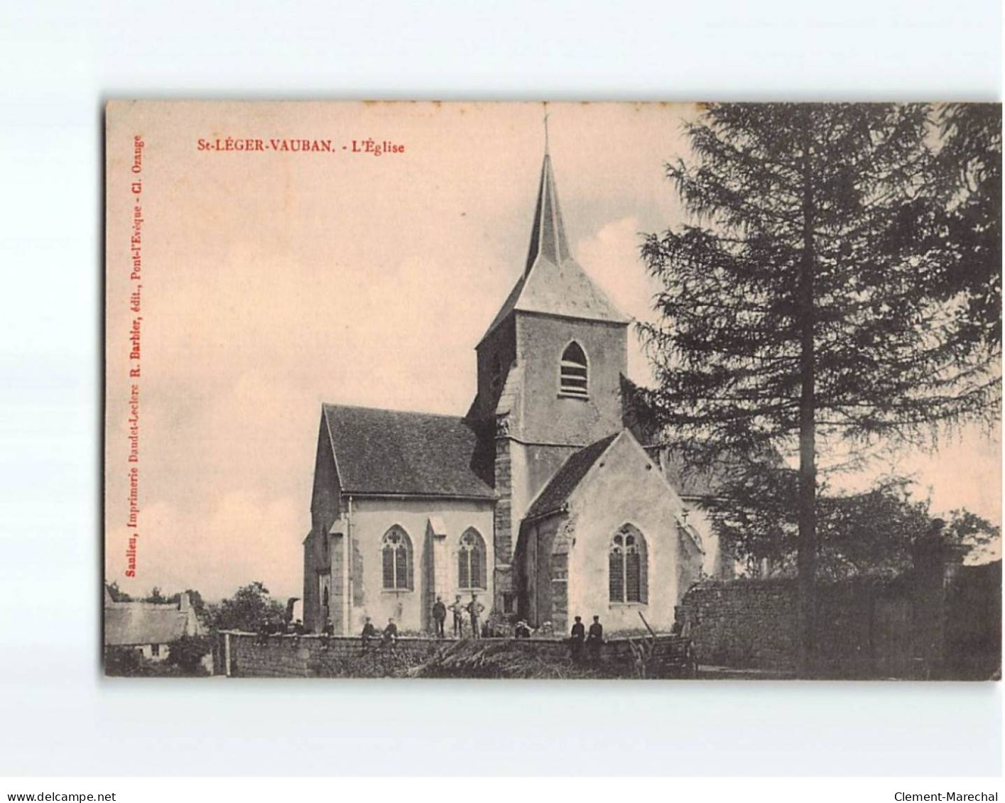 SAINT LEGER VAUBAN : L'Eglise - état - Other & Unclassified