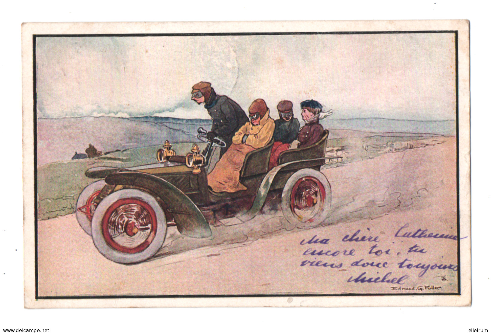 ILLUSTRATEUR EDMOND G. FULLER. AUTOMOBILE.1905. - Autres & Non Classés