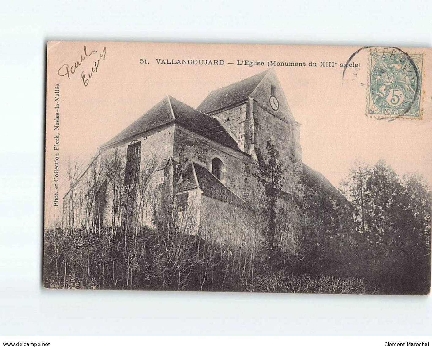 VALLANGOUJARD : L'Eglise - état - Other & Unclassified