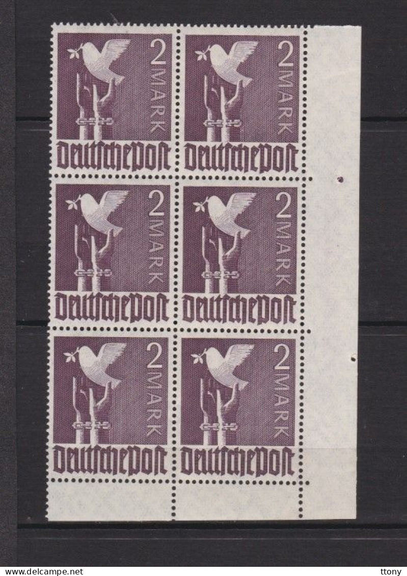 Un Bloc     6 Timbres Stempel  2 Mark **   Allemagne   Occupation Alliée   Zone Interalliée AAS   Deutsche Post  960 - Nuovi