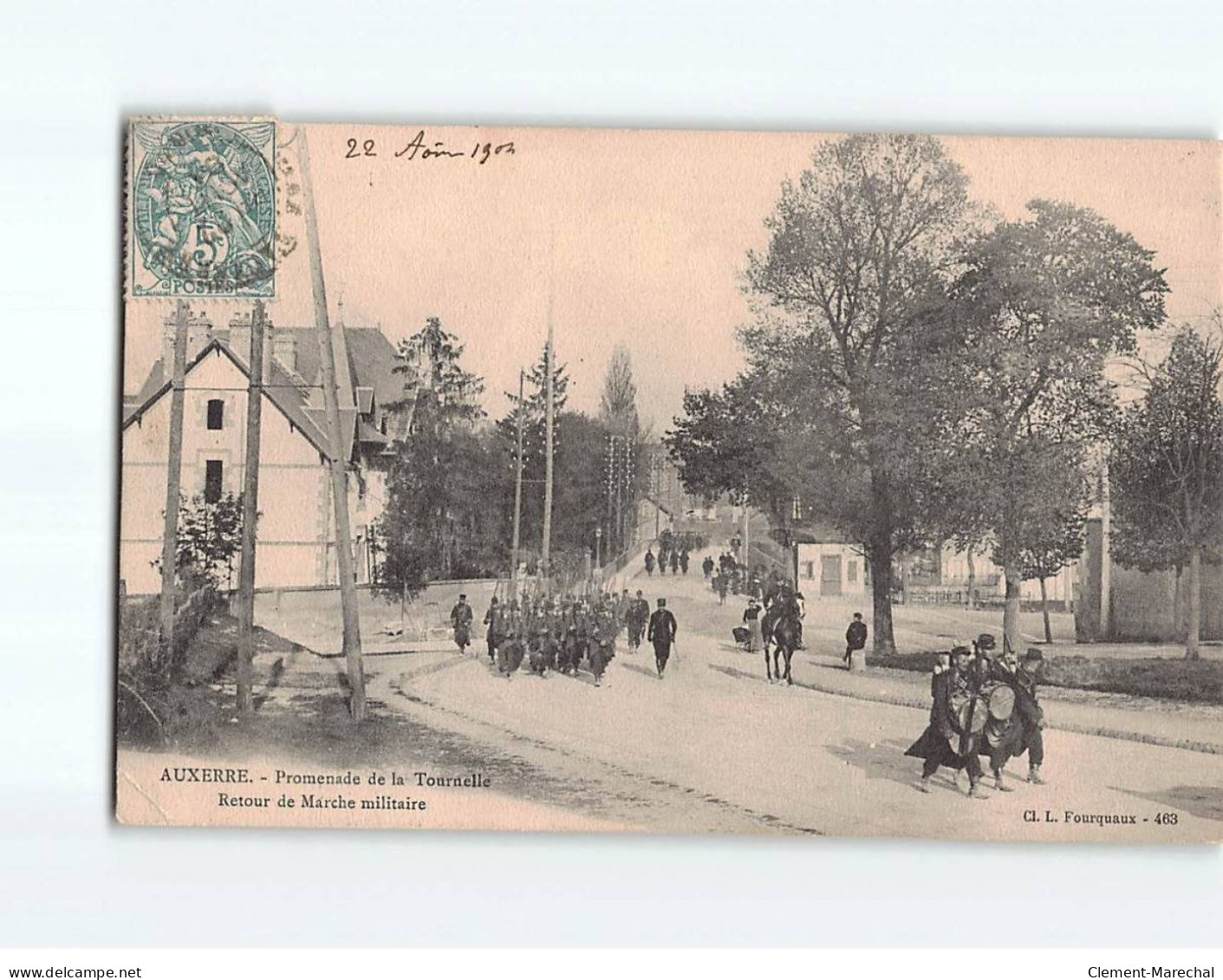 AUXERRE : Promenade De La Tournelle, Retour De Marche Militaire - état - Auxerre