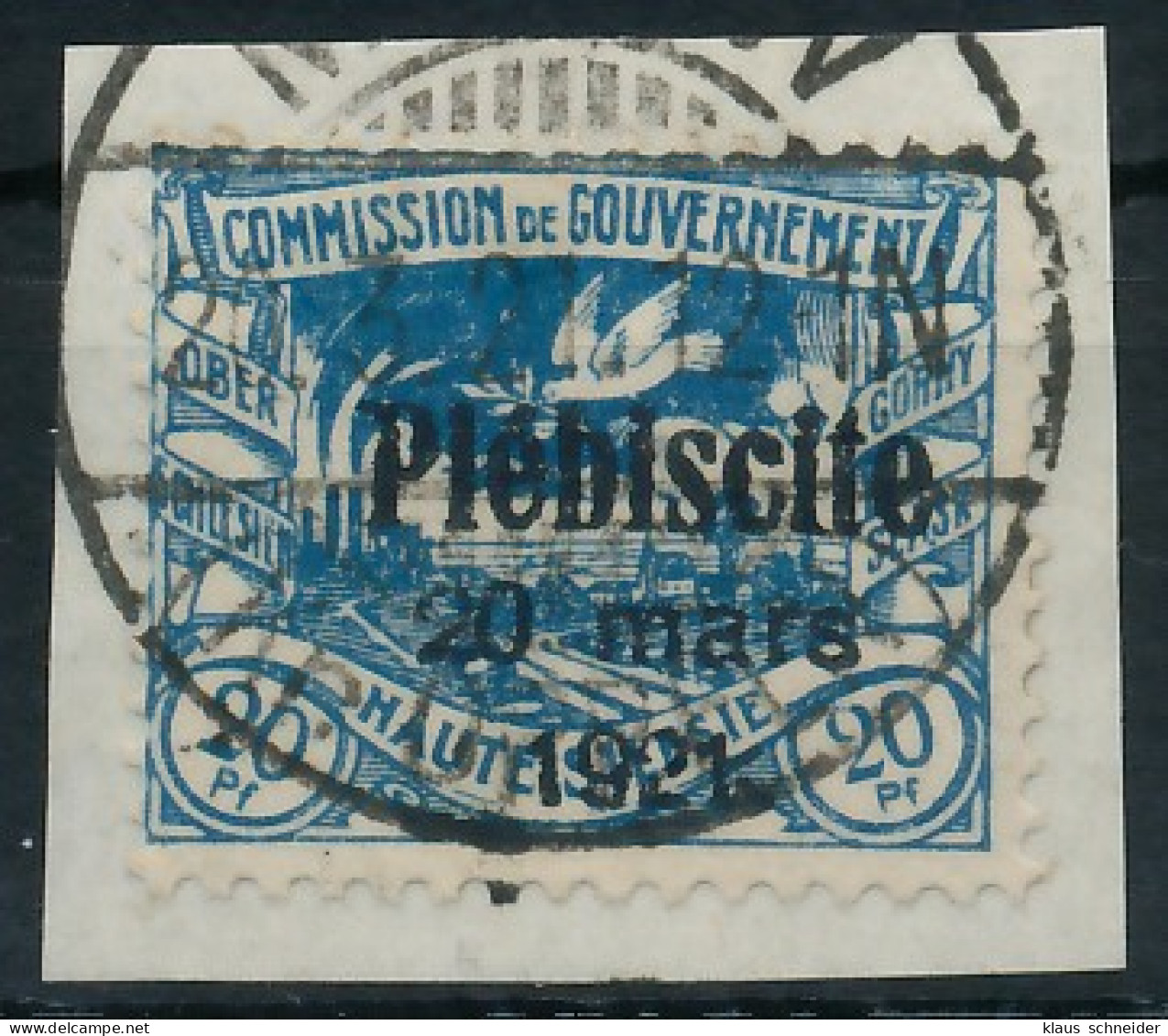 OBERSCHLESIEN Nr 32 Gestempelt Briefstück Gepr. X560586 - Altri & Non Classificati