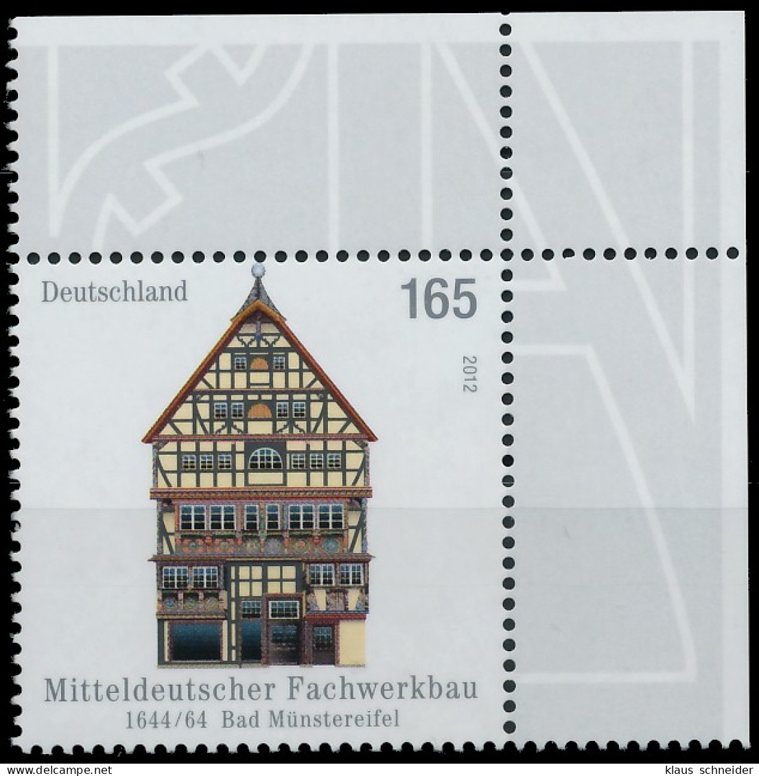 BRD BUND 2012 Nr 2931 Postfrisch ECKE-ORE X560682 - Unused Stamps