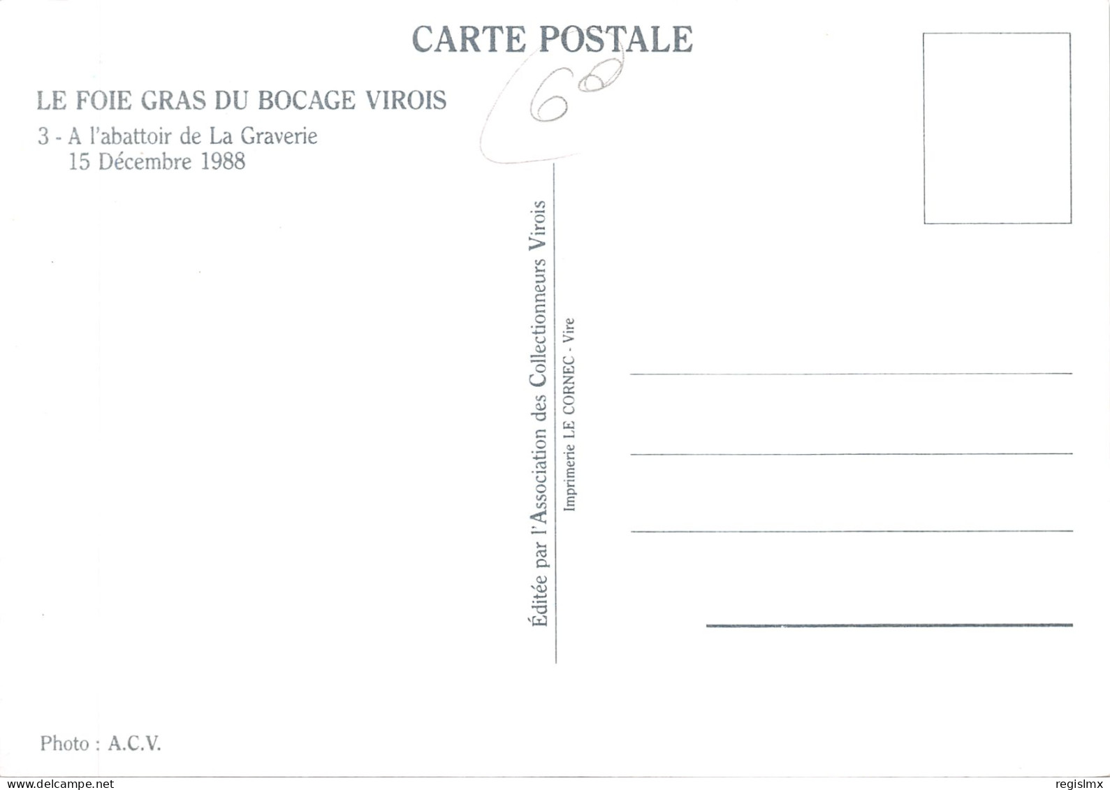 14-LA GRAVERIE-FOIE GRAS DU BOCAGE VIROIS-N°T566-B/0373 - Other & Unclassified